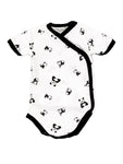 Photo 1 Organic Cotton Unisex Baby Panda Print Short Sleeve Side Snap Bodysuit
