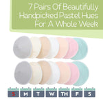 Photo 7 Organic Nursing Pads For Breastfeeding (Pastel Touch Lite, Large 4.8")