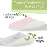 Organic Nursing Pads For Breastfeeding (Pastel Touch Lite, Large 4.8")