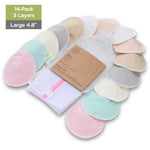 Photo 1 Organic Nursing Pads For Breastfeeding (Pastel Touch Lite, Large 4.8")