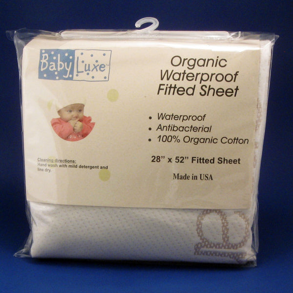 Organic Waterproof Sheeting, Fitted - 28" x 52"