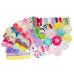 Photo 1 Pastel Collectionn- Baby Shower Station DIY Headband Kit by JLIKA - Make 42 Headbands and 5 Clips for a Baby Girl