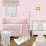 Photo 2 Pink Crib Bedding Set Sweet and Simple 4 PC Set