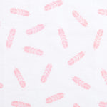 Pink Feathers Deluxe Flannel Fitted Crib Sheet