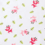 Photo 2 Pink Reindeer Deluxe Flannel Fitted Crib Sheet