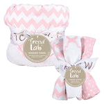 Pink Sky 6 Piece Chevron Hooded Towel and Wash Cloth Set