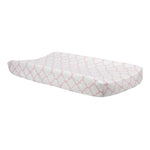 Photo 1 Pink Sky Quatrefoil Changing Pad Cover