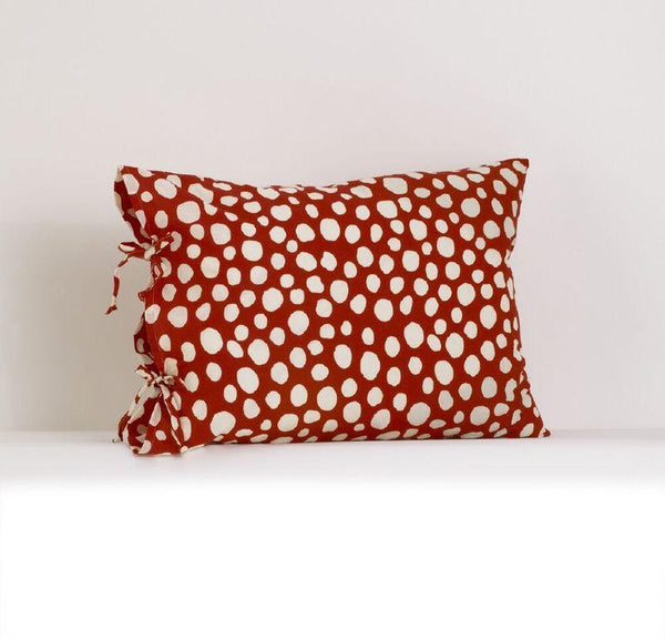 Red and White Dot Pillow Case Lizzie Collection