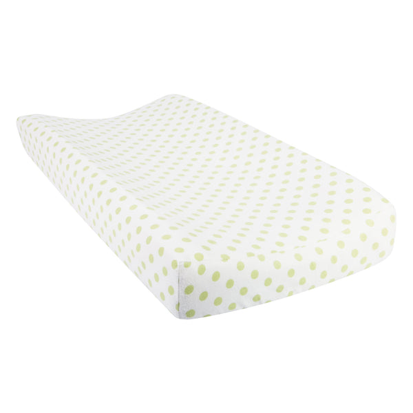 Sage Dot Deluxe Flannel Changing Pad Cover