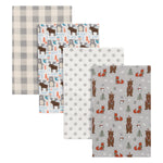 Scandi Cocoa 4 Pack Flannel Blankets
