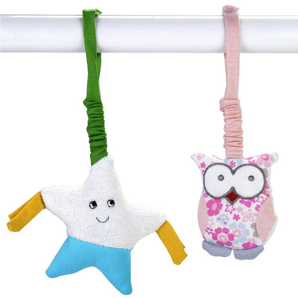 Scrappy Stroller Toy - 2 Pack, Star & Owl
