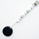 Photo 8 Black Cookie Teether with holder - Blue-Grey
