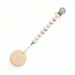 Cream Cookie Teether with holder - Blue-Pink