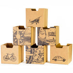 Photo 1 Sprout Cardboard Cubby Bins - 6 Pack