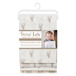 Photo 2 Stag and Moose 4 Pack Flannel Burp Cloth Set