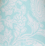 Photo 1 Sweet & Simple Aqua Blue Floral Paisley Fabric - 3yds