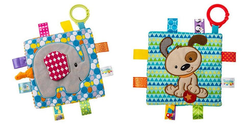 Taggies Crinkle Me Toy 2 Pc. Set - Elephant & Brother Puppy