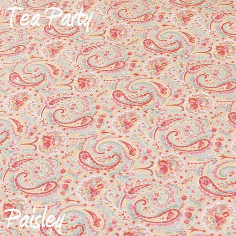 Tea Party Paisley Print Fabric - 3yds.