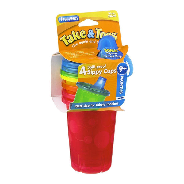 The First Years Take & Toss Sippy Cups, 10oz - 4 ct