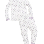 Toddler Lavender Dot Long John Pajama Set