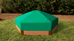 Photo 4 Tool-Free Composite Hexagon Sandbox Kit with Telescoping Canopy/Cover - 7' x 8'