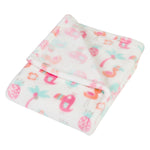 Tropical Pastel Plush Baby Blanket