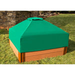 Photo 10 Two Inch Series 4ft. x 4ft. x 11in. Composite Square Sandbox Kit with Canopy/Cover