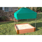 Photo 8 Two Inch Series 4ft. x 4ft. x 11in. Composite Square Sandbox Kit with Canopy/Cover