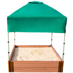 Two Inch Series 4ft. x 4ft. x 11in. Composite Square Sandbox Kit with Canopy/Cover