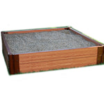 Photo 11 Two Inch Series 4ft. x 4ft. x  11in. Composite Square Sandbox Kit with Collapsible Cover