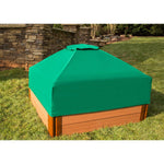 Photo 1 Two Inch Series 4ft. x 4ft. x  11in. Composite Square Sandbox Kit with Collapsible Cover