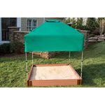 Photo 7 Two Inch Series 4ft. x 4ft. x  5.5in. Composite Square Sandbox Kit with Canopy/Cover