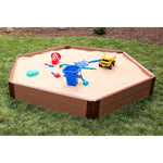 Photo 13 Two Inch Series 7ft. x  8ft. x 11 in. Composite Hexagon Sandbox Kit with Collapsible Cover