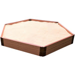 Photo 6 Two Inch Series 7ft. x  8ft. x 11 in. Composite Hexagon Sandbox Kit with Collapsible Cover