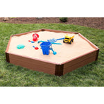 Photo 4 Two Inch Series 7ft. x  8ft. x 11 in. Composite Hexagon Sandbox Kit with Collapsible Cover
