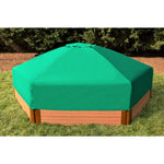 Photo 1 Two Inch Series 7ft. x  8ft. x 11in. Composite Hexagon Sandbox Kit with Canopy/Cover