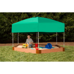 Photo 17 Two Inch Series 7ft. x  8ft. x 5.5 in. Composite Hexagon Sandbox Kit with Canopy/Cover