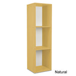 Way Basics Eco Friendly Three Shelf Cube Bookcase and Storage