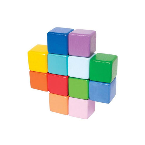 Wood Baby Cubes Colored